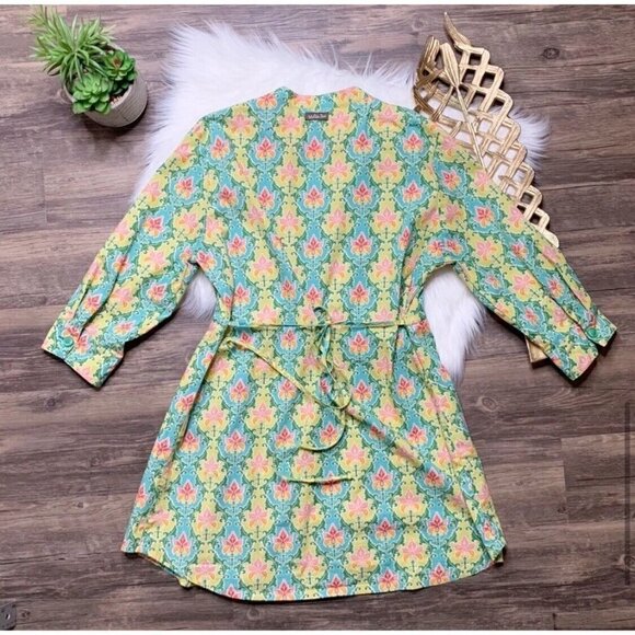 Matilda Jane Sz S Womens Button Down Shirt Mini Dress Tunic Top Floral Print - Picture 8 of 13